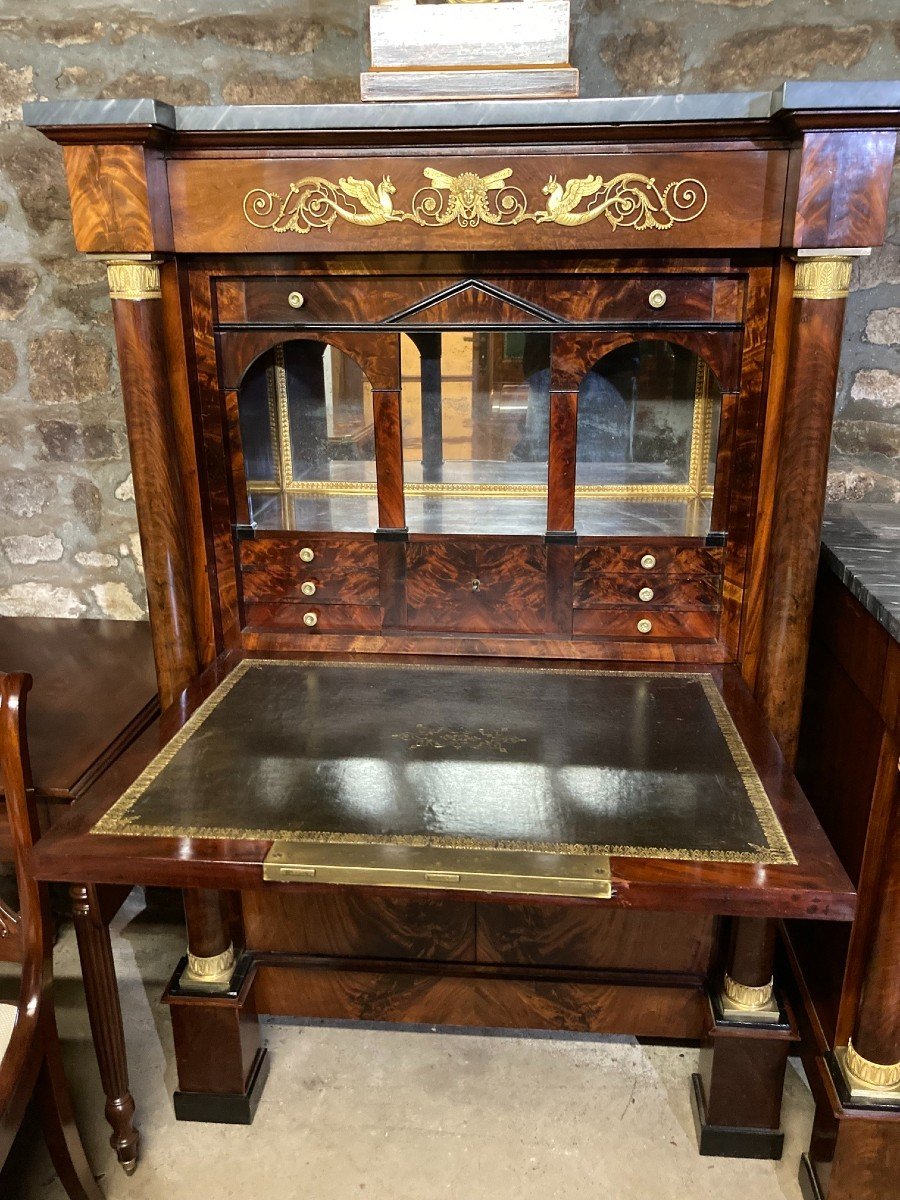 Empire Period Secretary And Chest Of Drawers-photo-1